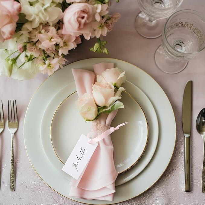 50 Pcs Name Place Cards for Table Setting Blank Wedding Place Cards - Image 5