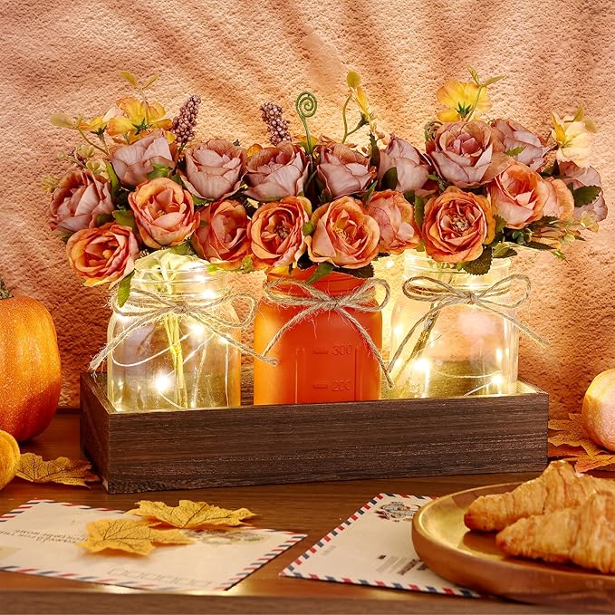 VAIPI Fall Decor Mason Jar Centerpiece Table Decorations - Image 4