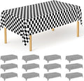 12Pack Table Cloth Rectangle Table, Waterproof Disposable Table Cloth by QZYL