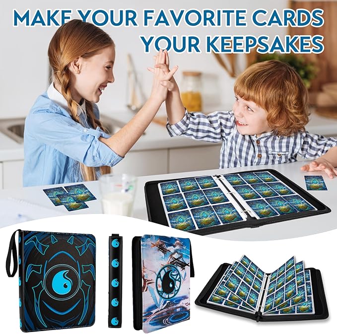 9 Pocket Card Binder for MTG/YGO/PTCG/Game Cards, Holds 900 Cards, Premium Card - Image 5