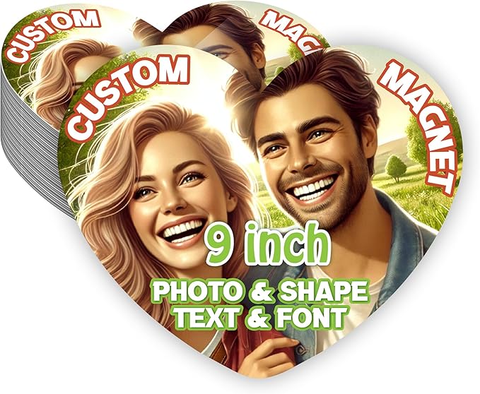 KETABAO – 9" Heart Photo Magnets by KETABAOMotorcycleParts
