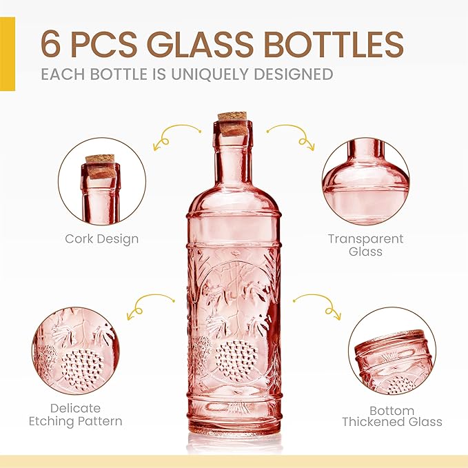 Assorted Reddish Glass Bottles - Image 3