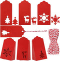 Aneco 150 Pieces Christmas Paper Gift Tags Red Kraft Tags Hang Labels Christmas by Aneco