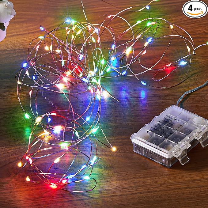 4 Pack 16.4 Ft. Battery Operated Outdoor String Lights by Ariceleo