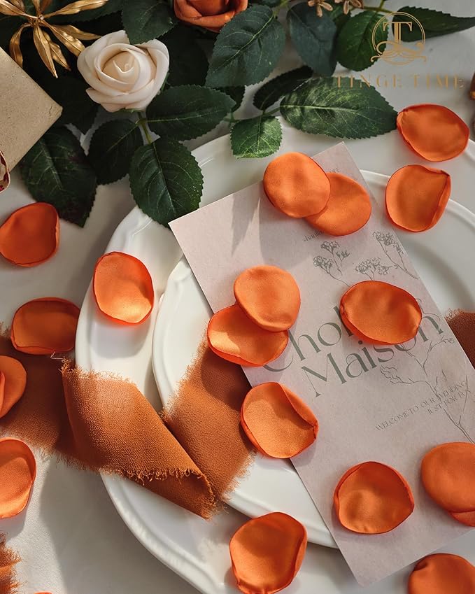 TINGE TIME Silk Flowers: 200pcs Rose Petals - Image 7