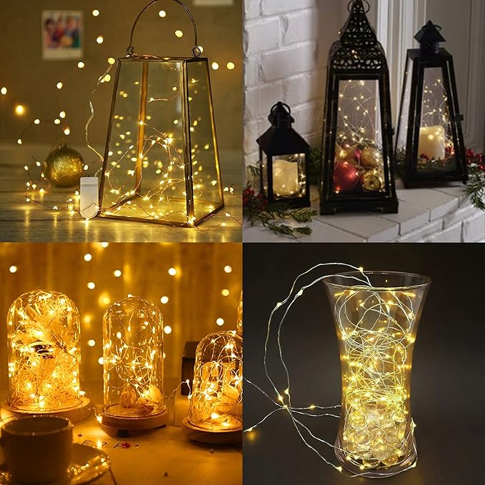 WATERGLIDE 24 Pack Fairy Lights Battery Operated, 7 ft 20 LED Mini String Lights - Image 4