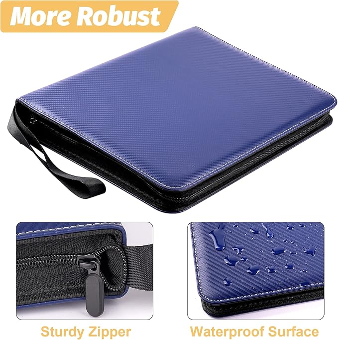 Trading Card Binder, Premium 9 Pocket Card Binder, 720 Double Sided Pocket PU - Image 2