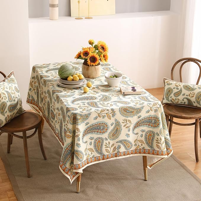 patdrea Designer French Vintage Small Square Table Cloth, Italian Floral - Image 9