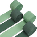 PartyWoo Dark Green Crepe Paper Streamers 4pcs 328ft Pack of Sage Emerald by PartyWoo