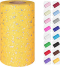 Glitter Tulle Rolls, 6” by 50 Yards Sequin Tule Netting Fabric Tulle by ICOSHOW