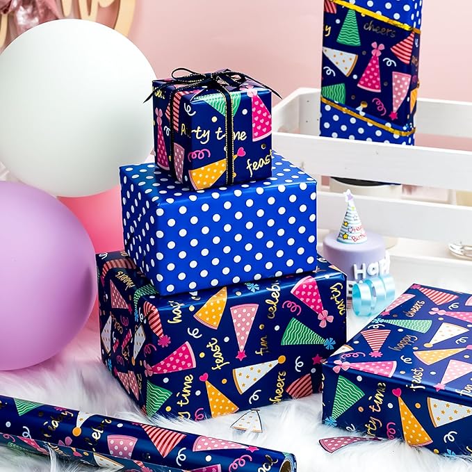 Yarcony Boys Birthday Wrapping Paper Roll - Image 7