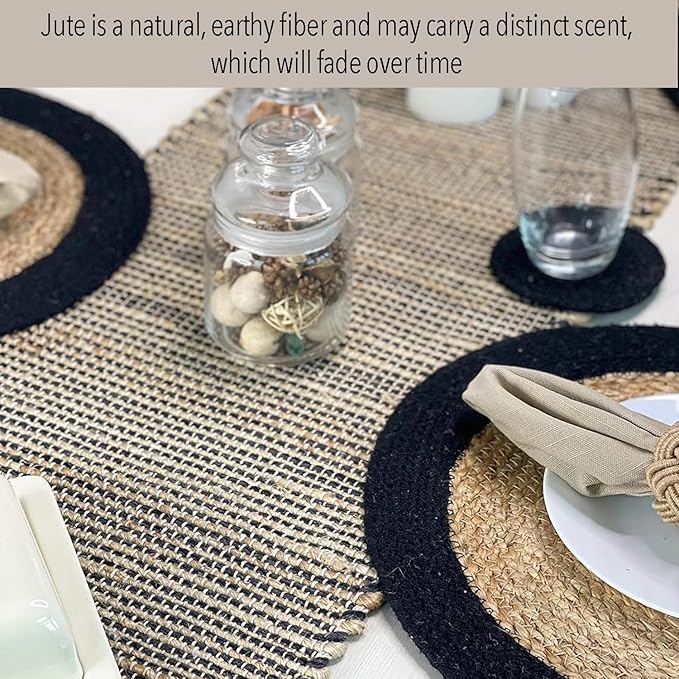Chardin home Natural Jute Table Runner 13x72 Inch – Vintage Boho Rustic Table - Image 2