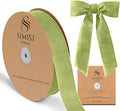 Sage Green Velvet Ribbon 1.5'' 25 Yards by SIMISIRIBBON