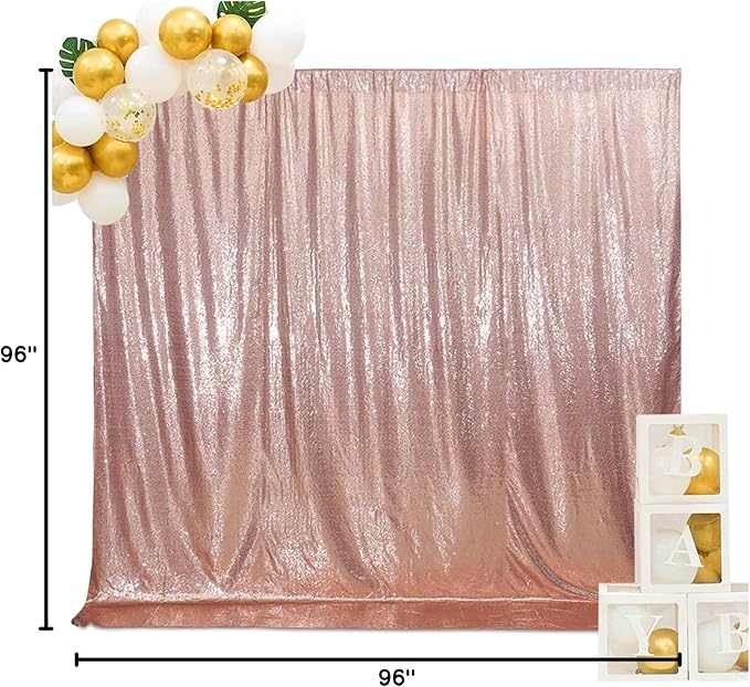 SquarePie Sequin Backdrop Non-Transparent Background Sparkly Curtain - Image 8