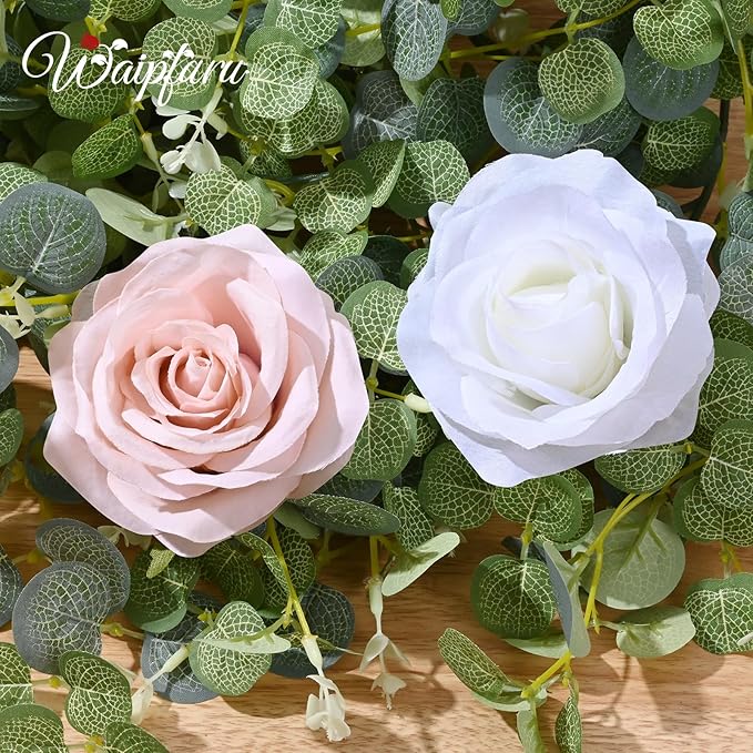 Waipfaru Artificial Flower Garland, 6.07ft Eucalyptus Garland - Image 5