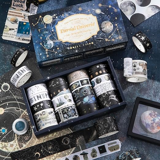 18 Rolls Celestial Washi Tape Set Galaxy washi Tape - Image 2