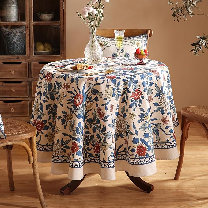 patdrea Designer Small Blue Tablecloth - Image 2