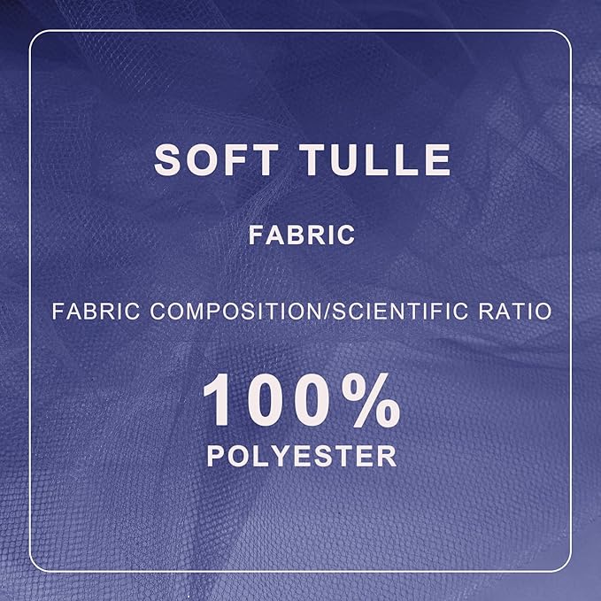 Navy Blue Tulle Fabric Roll Spool Bolt Large Tulle Wedding Party Decoration - Image 3