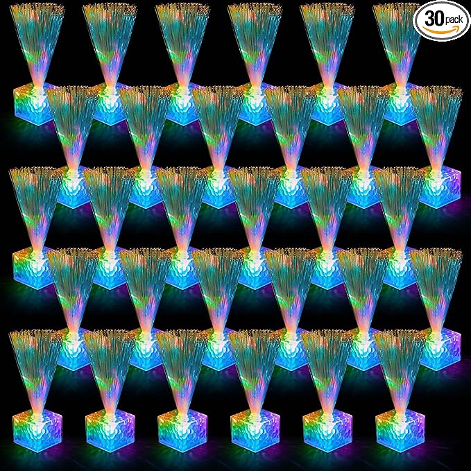 Amylove 30 Pcs Mini Fiber Optic Lamps Bulk Small LED Light up Table Centerpieces by Amylove