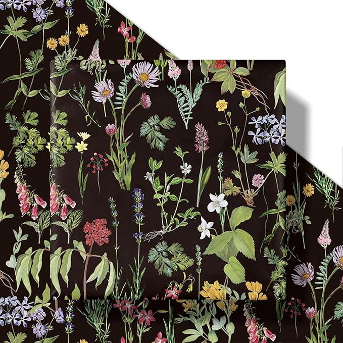 RUSPEPA Wild Flower Wrapping Paper Roll - Image 2