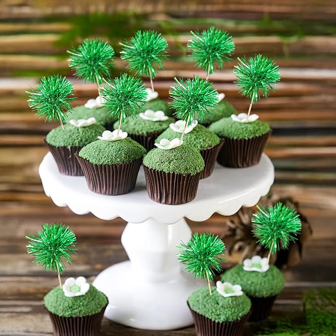 Ephlyn 30Pcs Foil Firework Cupcake Toppers Party Birthday Cake Toppers Supplies - Image 7