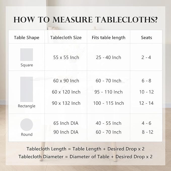 100% Pure French Linen Tablecloths, 90Inches Round Table Clothes - Image 6