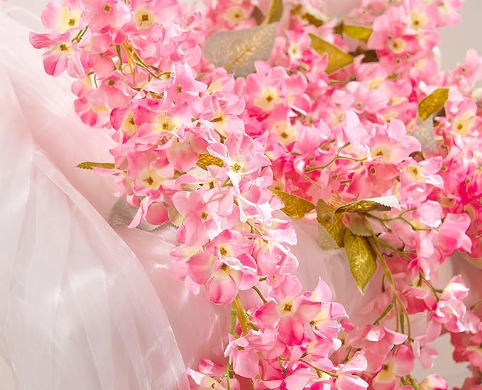 Flower Garland, Artificial Hydrangea Vine Flowers, Hanging Fake Hydrangeas Vine - Image 9