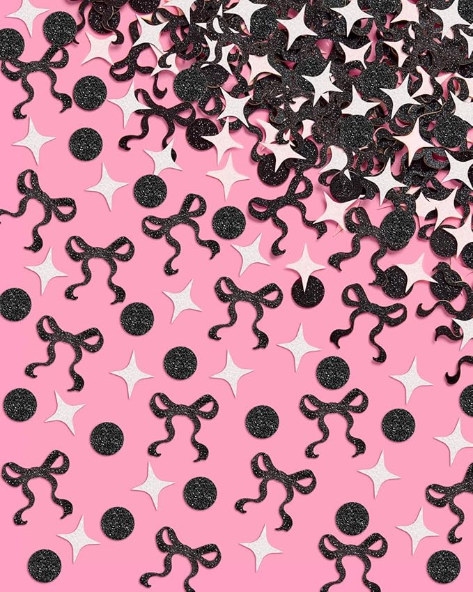 xo, Fetti Black Bow Glitter Confetti - Image 6