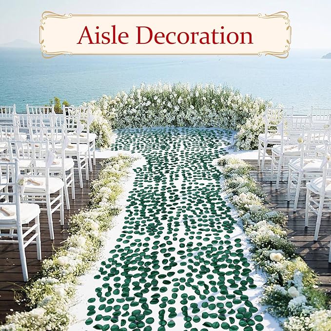 Silk Flower Petals Emerald Green 300pcs - Image 7