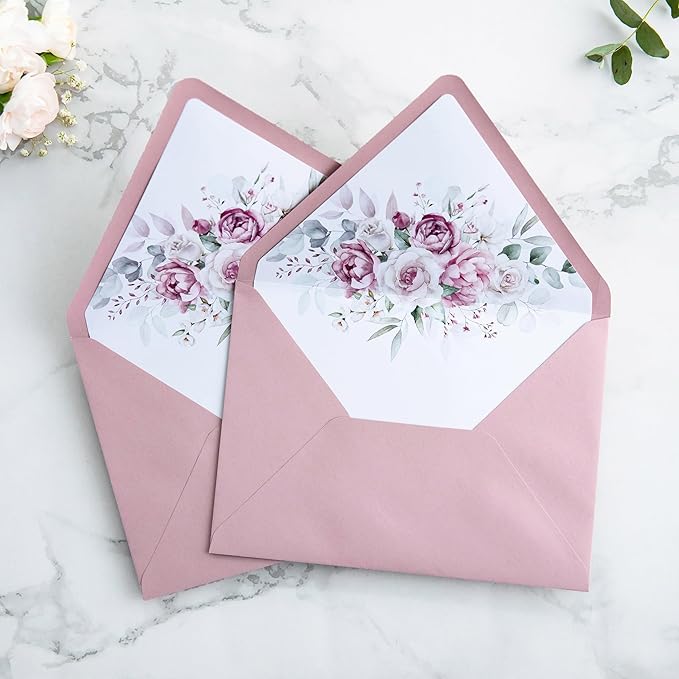 PONATIA 50PCS A7 Euro Flap Envelopes, 5.25 x 7.25'' Liner Envelope - Image 7