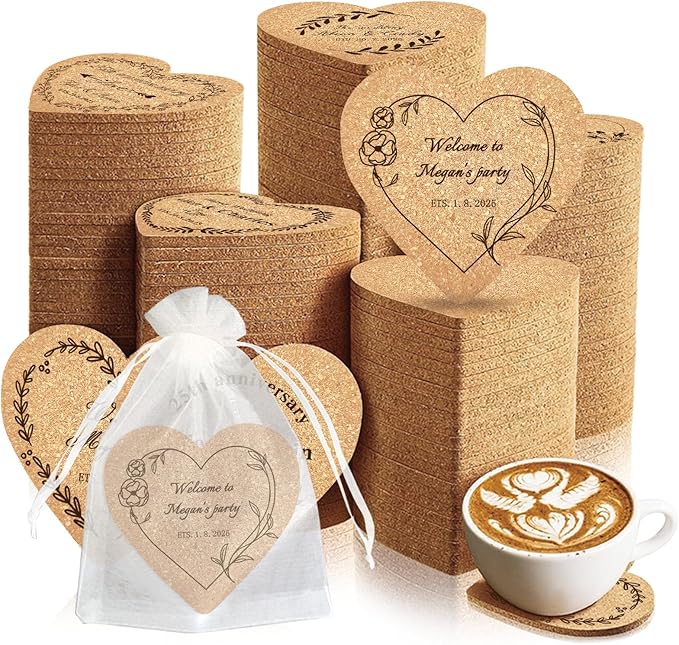 Custom Coasters Personalized Cork Coasters Bulk by Unknown