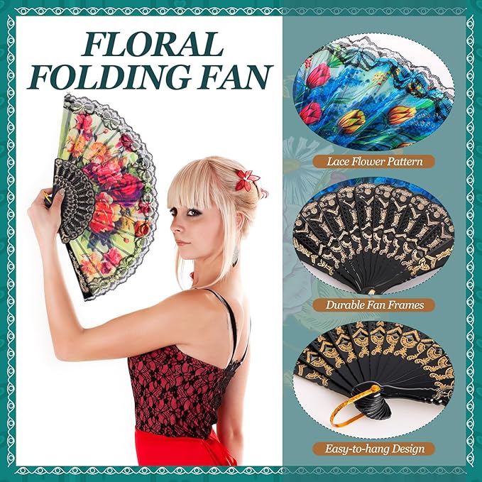 Geetery 30 Pcs Folding Hand Fan - Image 5