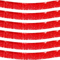 We Moment 6 Pack 10 Feet Red Foil Fringe Garland Streamers Metallic Tinsel by We+Moment