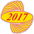 EZ-Line Oval Model Windshield Year Stickers by CarBowz