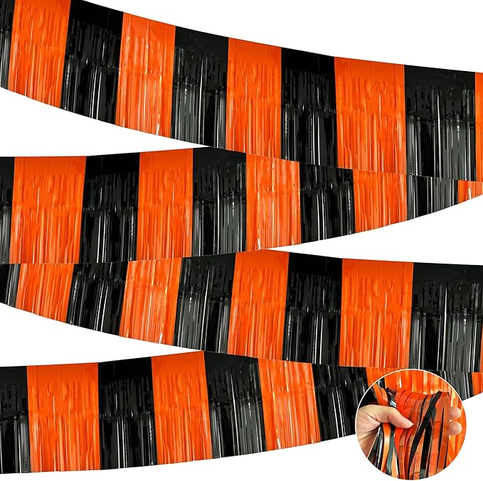 4 Pack 10 Feet Black Orange Halloween Parade Float Decorations by ILHSTY