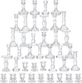 Mumufy 40 Pcs Glass Crystal Taper Candle Holders Clear Glass Candlestick Holder by Mumufy