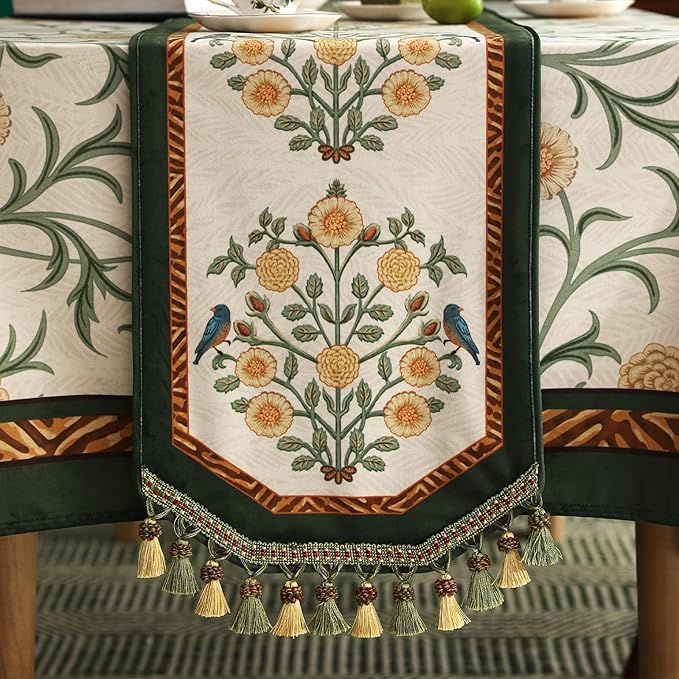 Velvet French Table Runner Farmhouse - Image 8