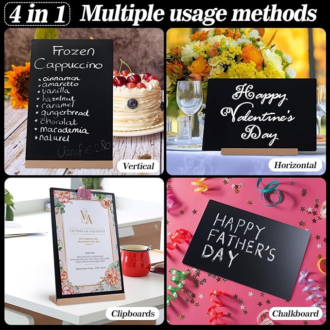 8 x 12 Chalkboard Sign, Reusable Double Sided Small Chalkboard Signs - Image 3