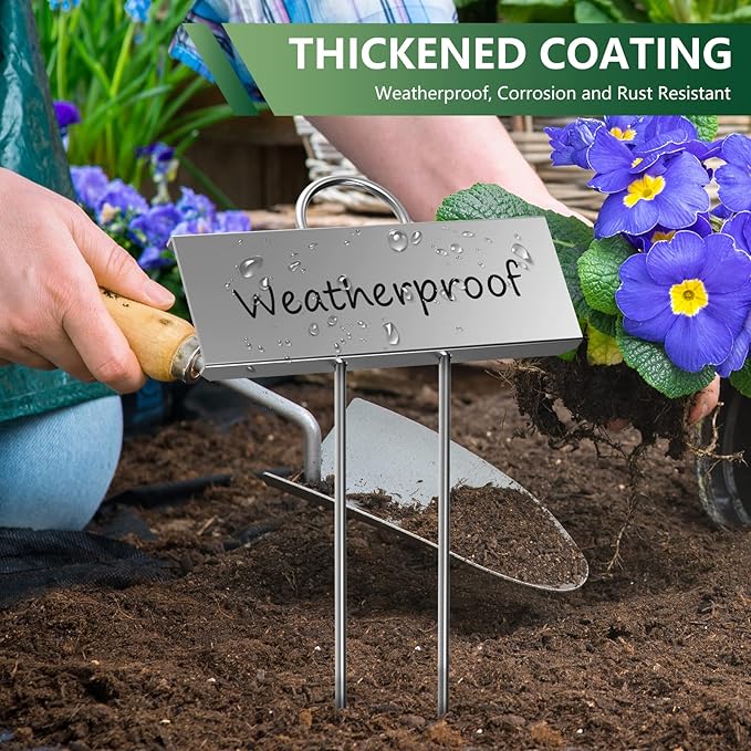 STARTOSTAR 30-Pack Metal Plant Labels Weatherproof Garden Markers, Height 10.6'' - Image 3