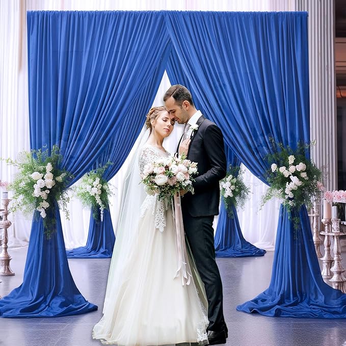10 x 10 Feet Blue A Backdrop Curtain - Image 6