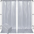 Outpain Thick 30 ft x 10 ft Silver Sequin Backdrop Curtain by Outpain