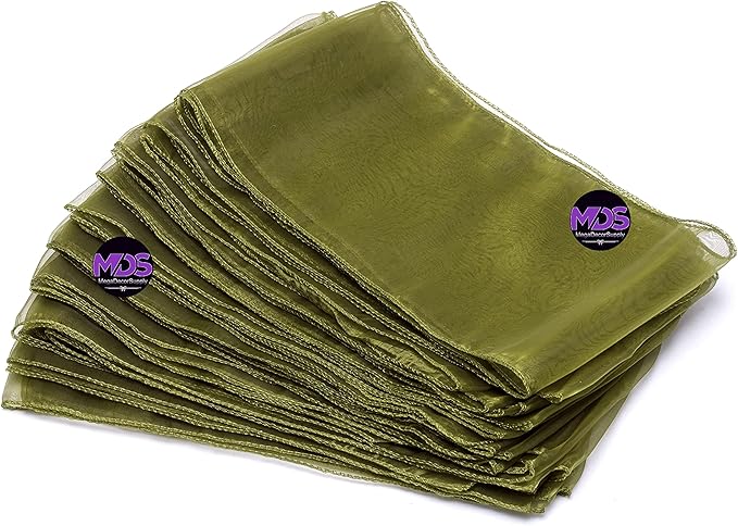 MDS Pack of 250 PCS Organza Chair Sashes Wider Dining Chair Bows Ribbon Tie Back - Image 5