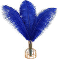 THARAHT Blue Ostrich Feathers 12pcs Large Natural Bulk 14-16Inch 35cm-40cm by THARAHT