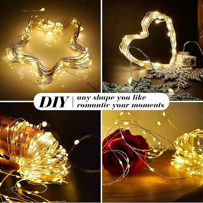 ZGWJ 24 Pack Fairy Lights Battery Operated, 7ft 20 Mini LED Fairy String Lights - Image 4