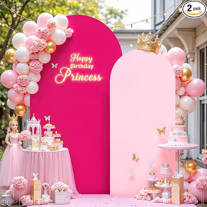 7.2FT 6FT Arch Backdrop Cover for Wedding, Birthday Party Decor, Chiara by Besutolife
