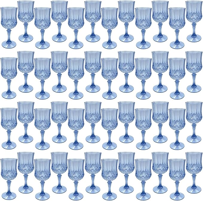 Plastic Wine Glasses，Plastic Goblets Vintage Style Cordial Drinking Glasses by LEYIQUCHAMPAGNEWINEGLASSES