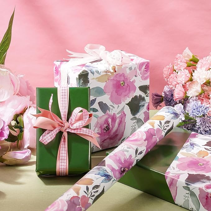 RUSPEPA Reversible Floral Wrapping Paper - Image 5