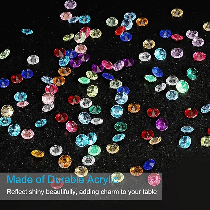 PATIKIL 4000 Pcs Wedding Table Scatter Confetti Crystals 6mm Acrylic Diamonds - Image 3