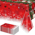 12Pieces Merry Christmas Tablecloth Plastic Christmas Tree Ball Table Cover by JectivsPartyDecorations