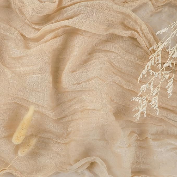 12 Pack Champagne Cheesecloth Table Runner 35x120 Inches, Fall Thanksgiving - Image 9